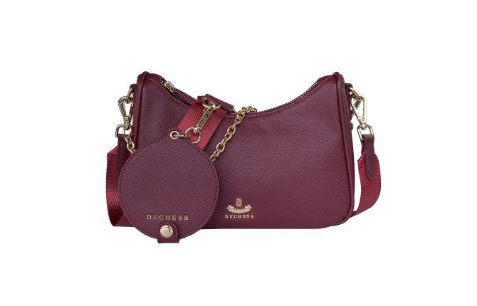 MONA HOBO BAG - WINE RED