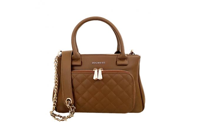 LEONE HANDBAG - DARK BROWN